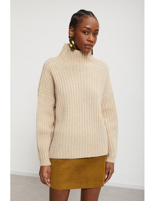 Otto D'ame lange mouw pull beige