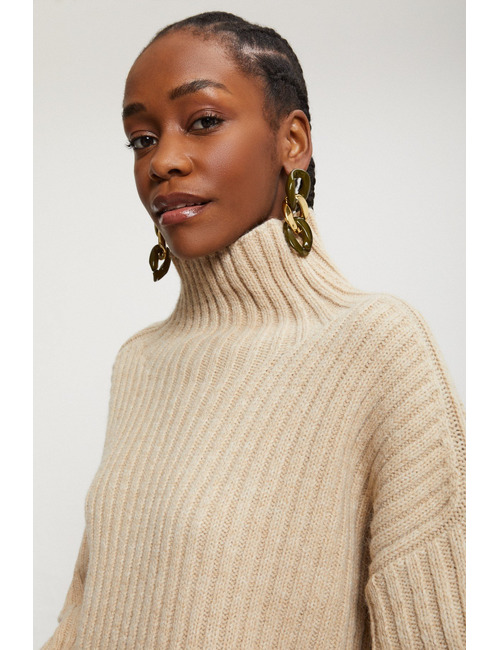 Otto D'ame lange mouw pull beige