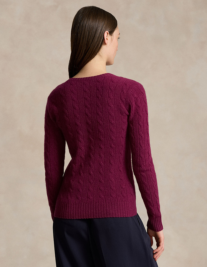 Ralph Lauren Dames pull met v-hals bordeaux