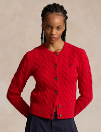 Ralph Lauren Dames lange mouw gilet rood