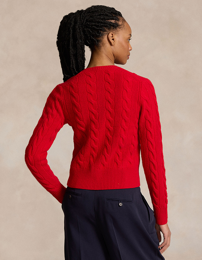 Ralph Lauren Dames lange mouw gilet rood