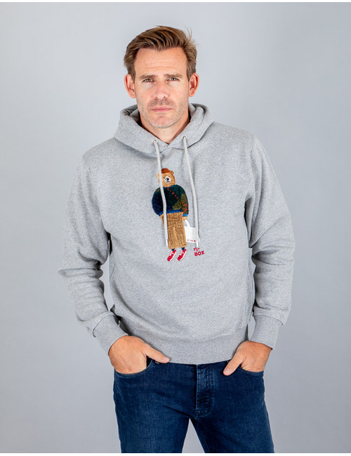 In The Box sweater met kap grijs