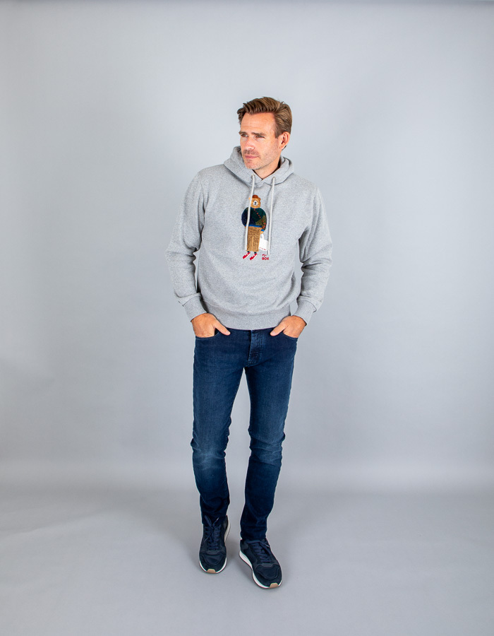 In The Box sweater met kap grijs