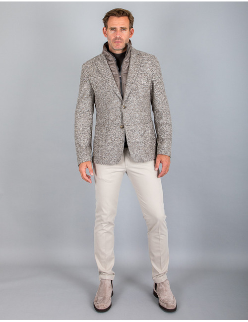 Boss slim fit blazer ecru