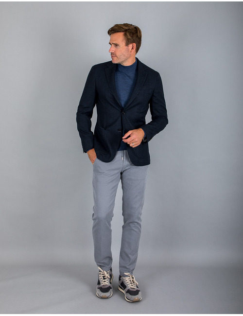 Boss slim fit blazer blauw