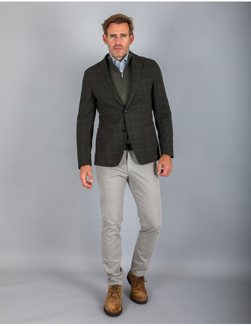 Boss slim fit blazer groen