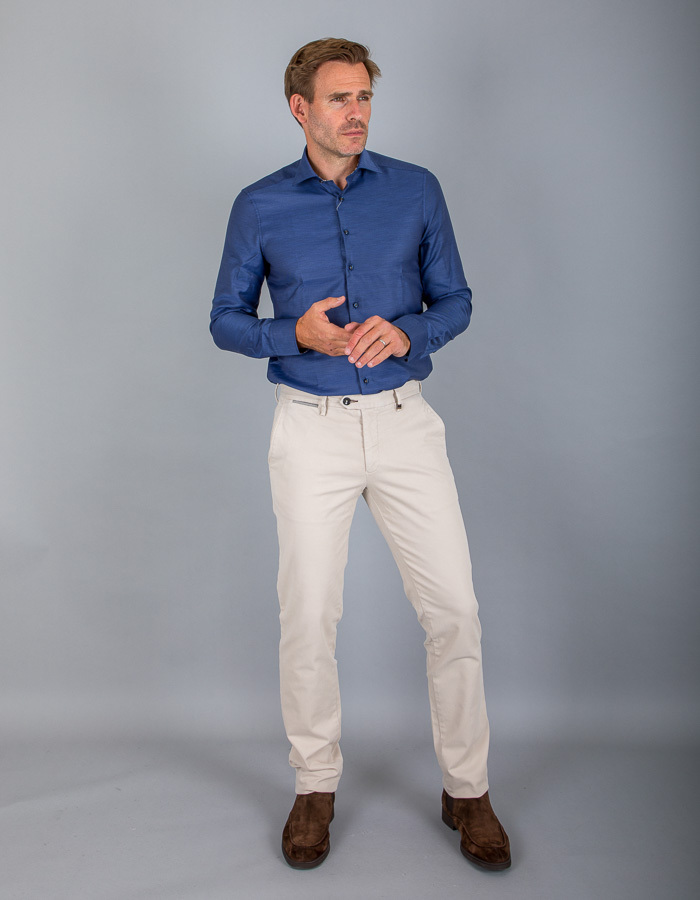 Stenströms slim fit hemd blauw