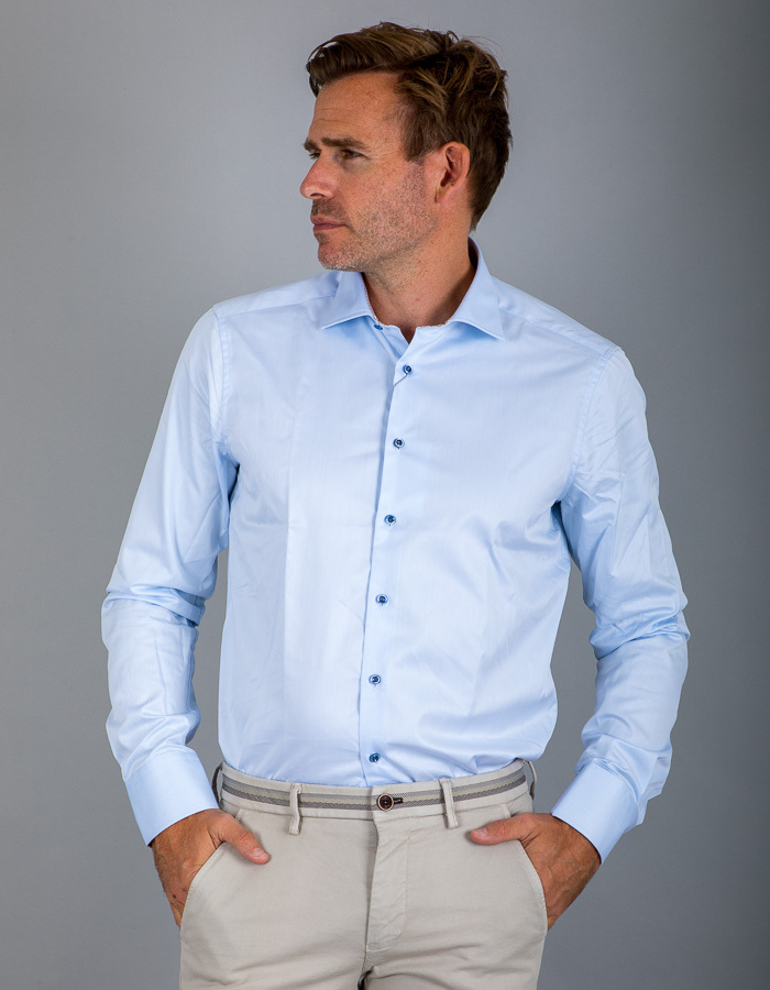 Stenströms slim fit hemd blauw