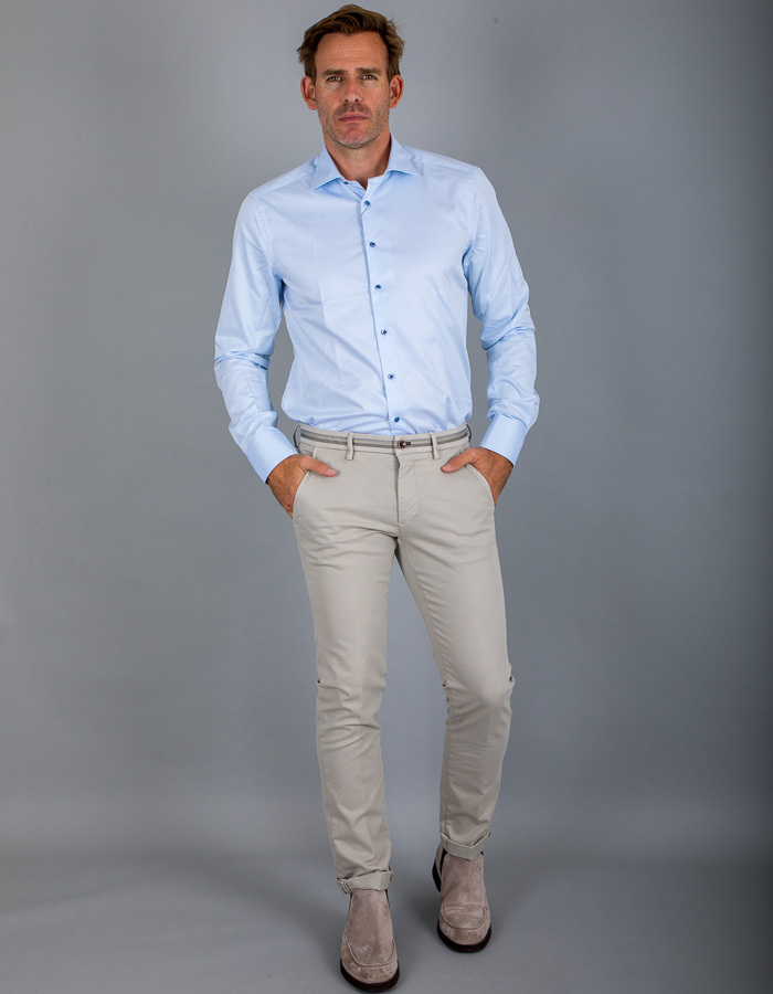 Stenströms slim fit hemd blauw