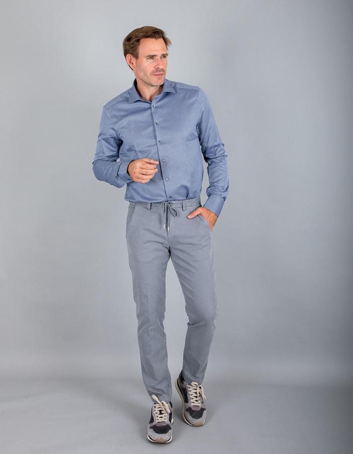 Stenströms slim fit hemd blauw