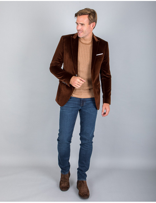 Joop slim fit blazer bruin