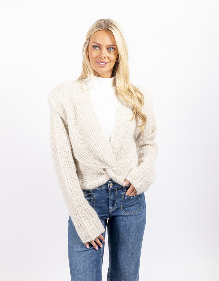 Iro lange mouw pull beige