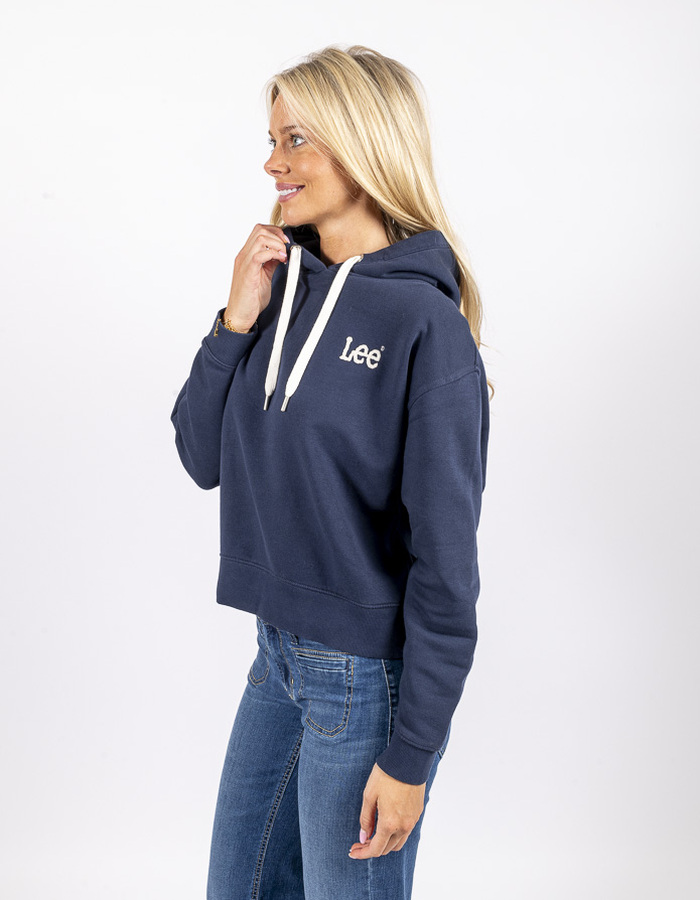 Lee Wrangler sweater met kap marine