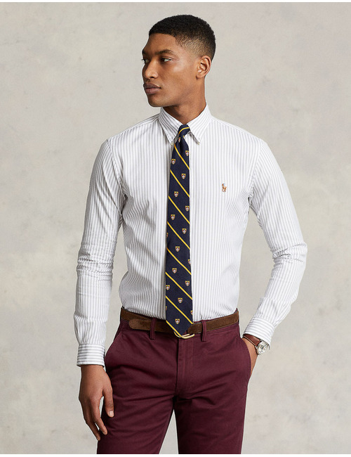 Custom Fit Striped Oxford Shirt 