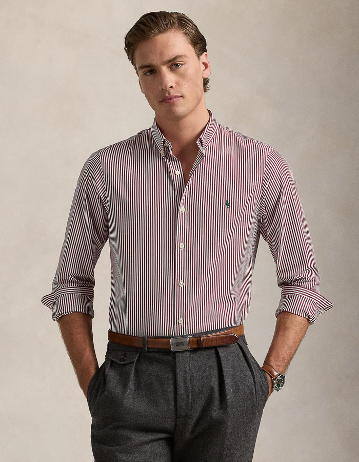 Slim Fit Stretch Poplin Shirt