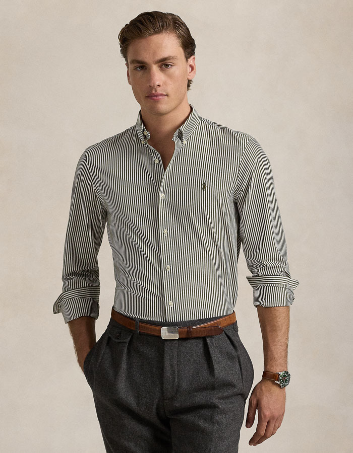 Slim Fit Stretch Poplin Shirt