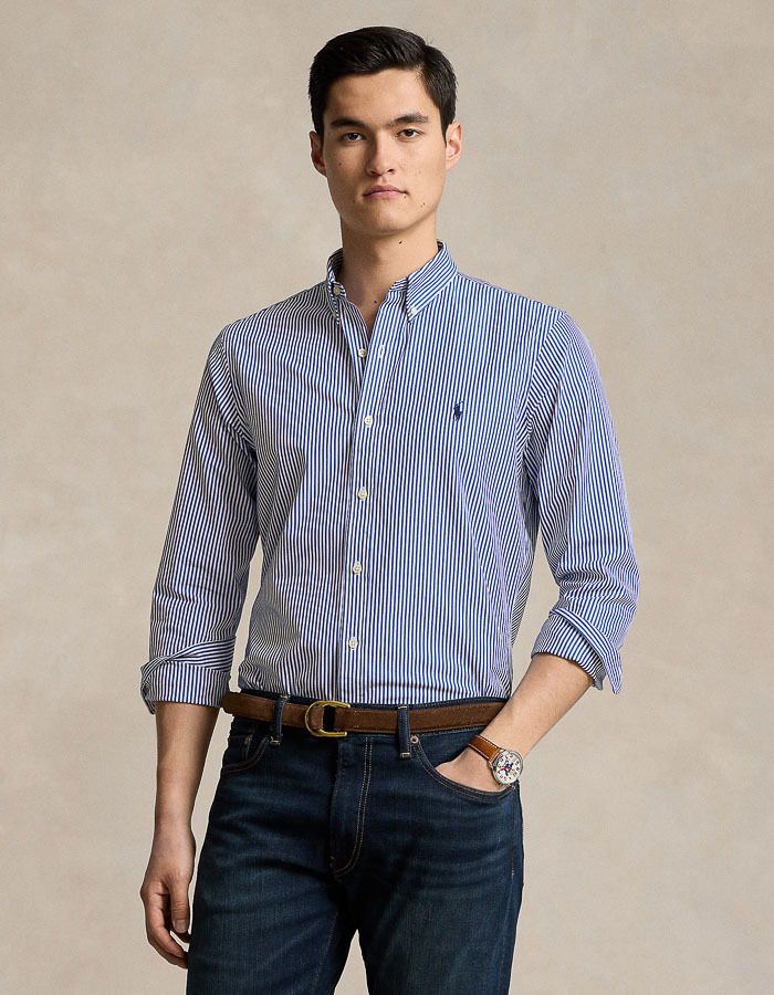 Slim Fit Stretch Poplin Shirt