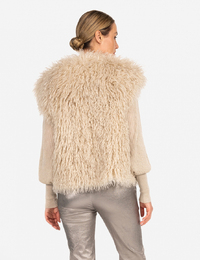 Ibana gilet zonder mouw beige