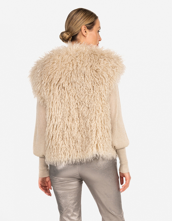 Ibana gilet zonder mouw beige