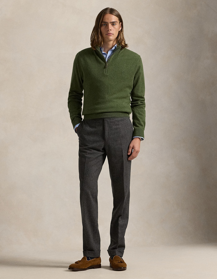 WOOL QUARTER-ZIP SWEATER