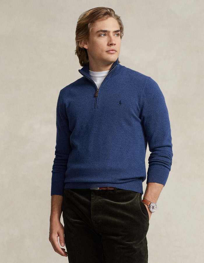 WOOL QUARTER-ZIP SWEATER