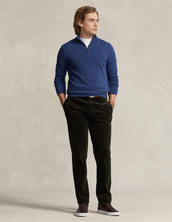 WOOL QUARTER-ZIP SWEATER