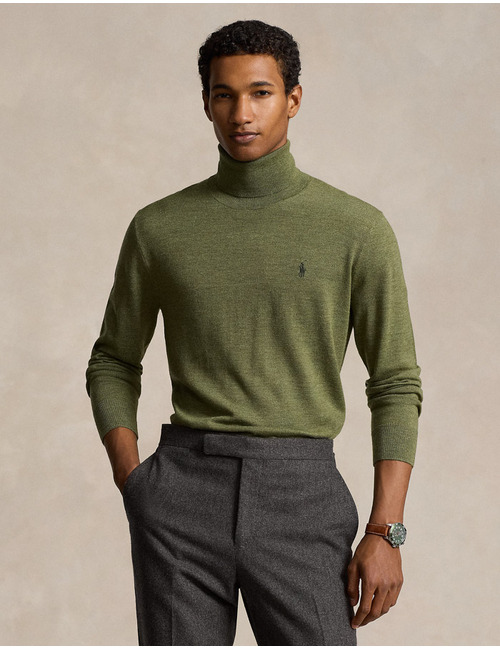 Washable Wool Turtleneck Sweater