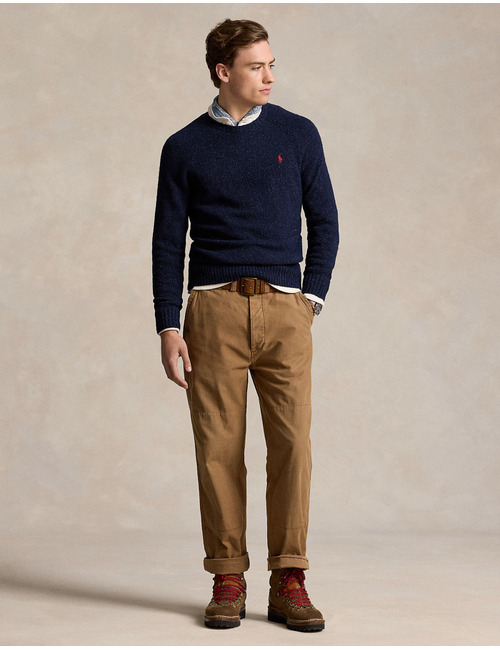 SPECKLED WOOL-BLEND CREWNECK SWEATER