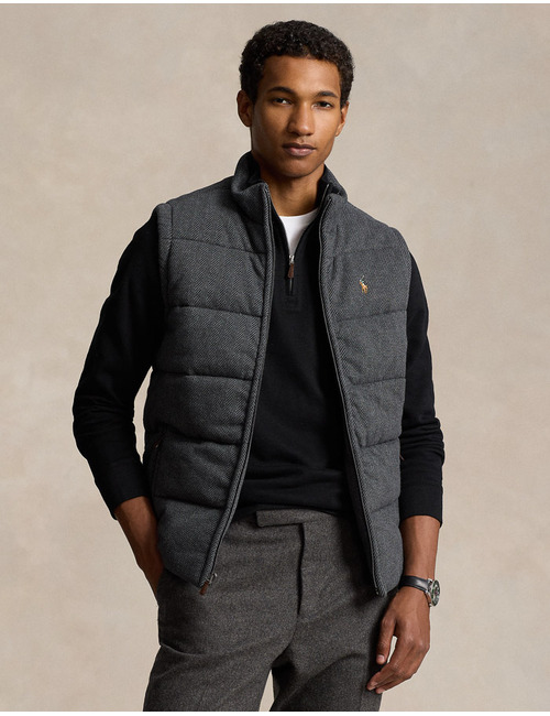 HERRINGBONE DOUBLE-KNIT VEST