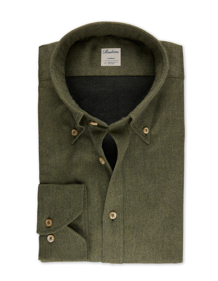 Slimline Green Flannel Shirt