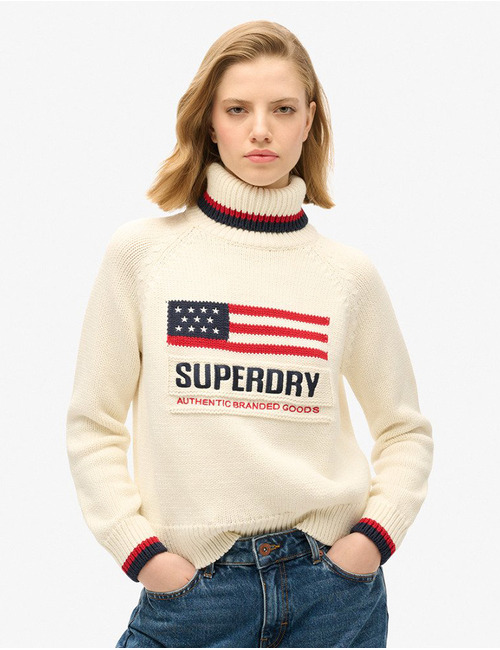 Superdry lange mouw pull ecru