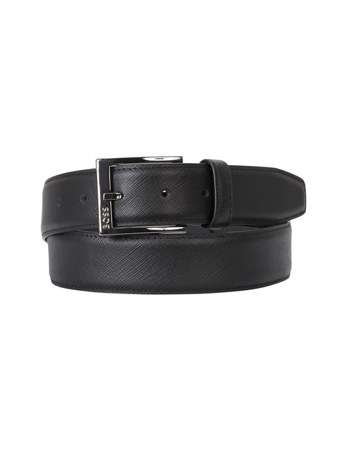 BOSS Elegante Leren Riem met Logo Gesp