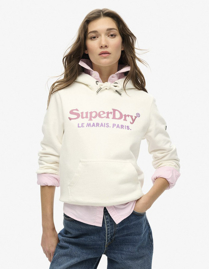 Superdry lange mouw sweater ecru