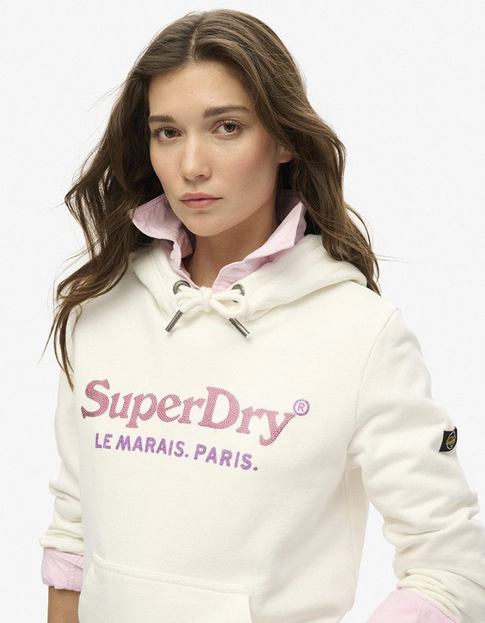 Superdry lange mouw sweater ecru