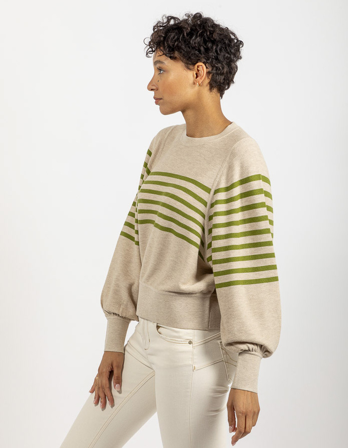 Gigue lange mouw pull beige