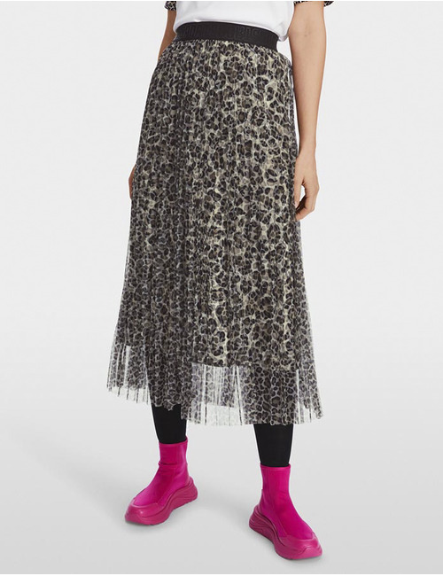 Marccain midi rok leopard