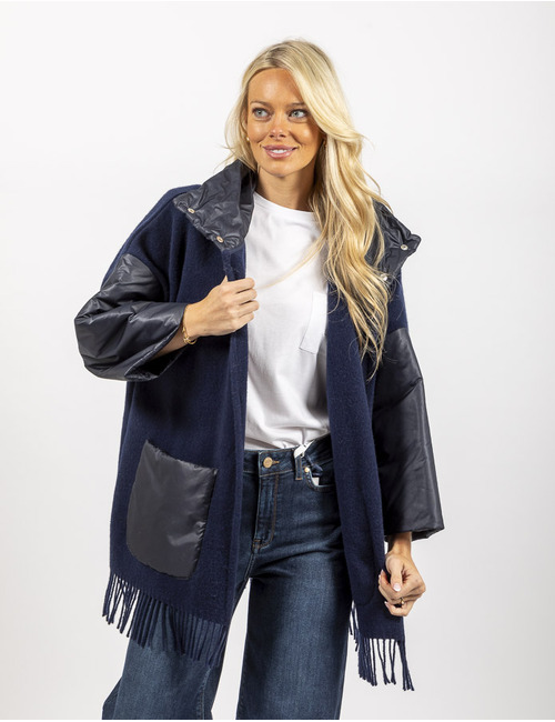 Due Amanti poncho marine