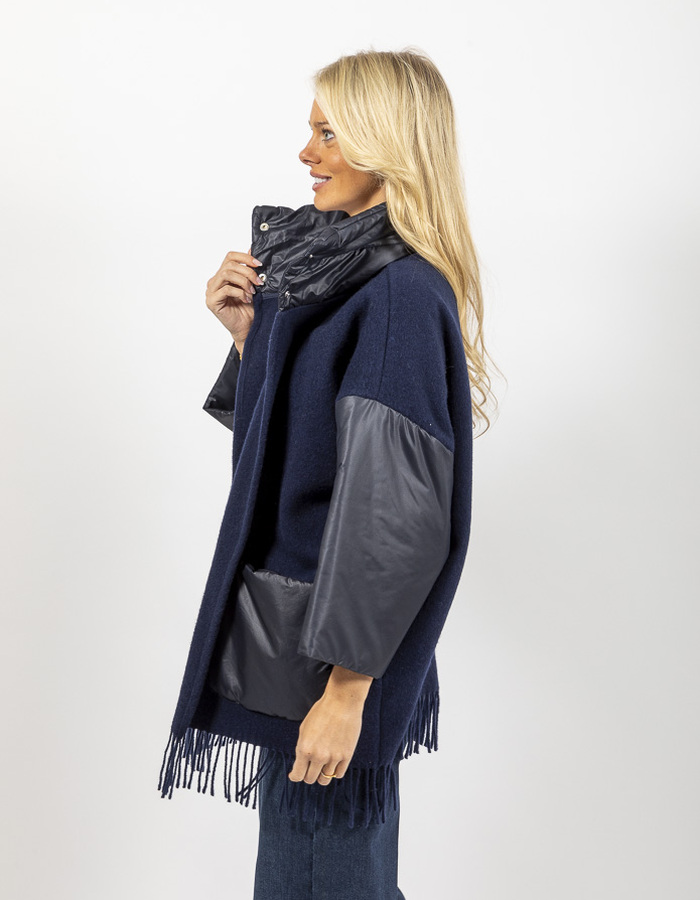 Due Amanti poncho marine