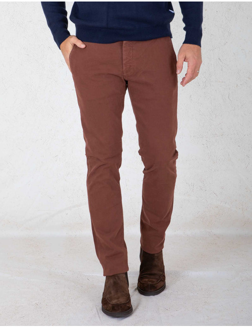 Atelier Noterman slim fit broek rood