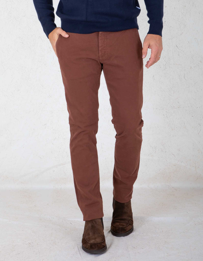 Atelier Noterman slim fit broek rood