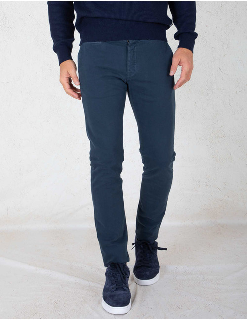 Atelier Noterman slim fit broek blauw