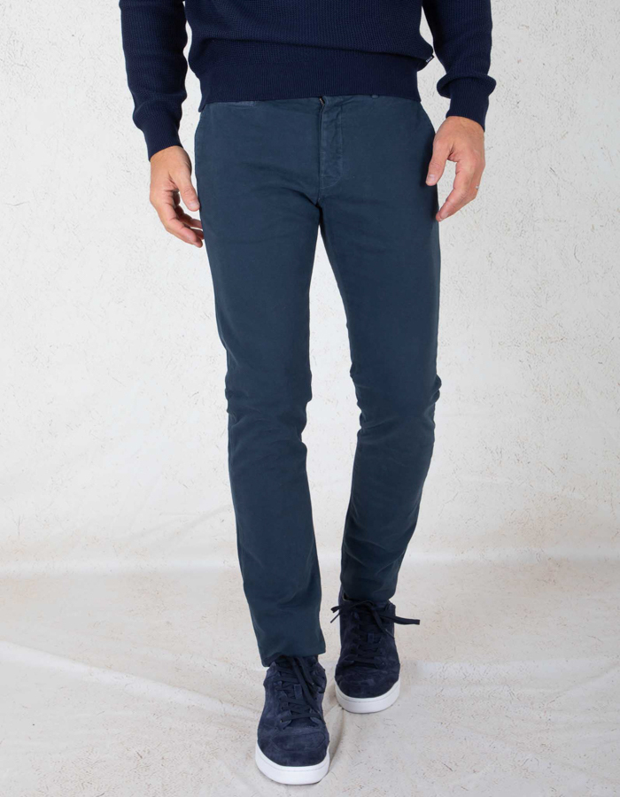 Atelier Noterman slim fit broek blauw