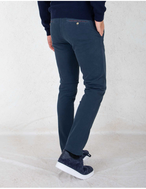 Atelier Noterman slim fit broek blauw