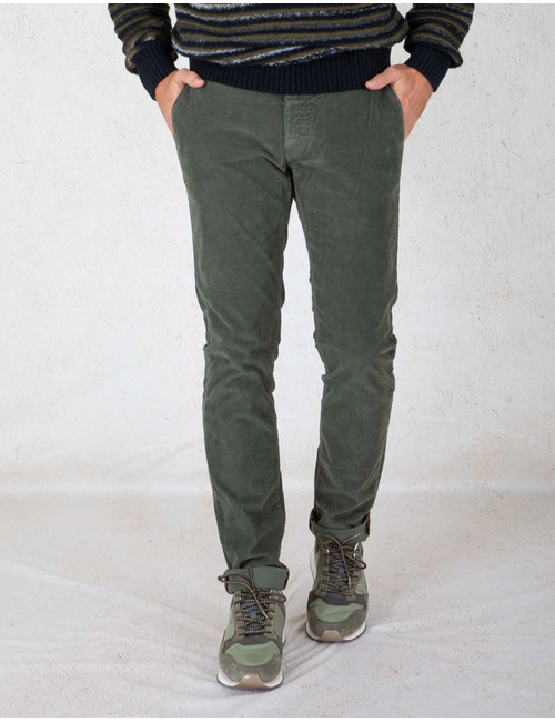 Atelier Noterman slim fit broek groen