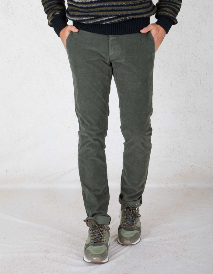 Atelier Noterman slim fit broek groen