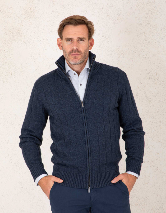 Gentiluomo cardigan blauw