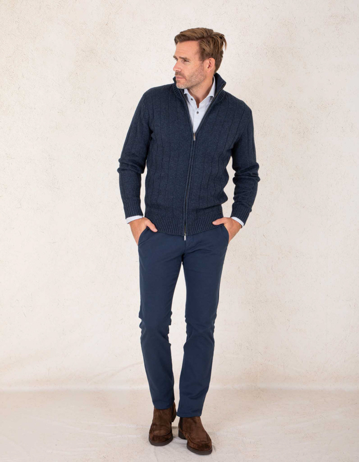 Gentiluomo cardigan blauw