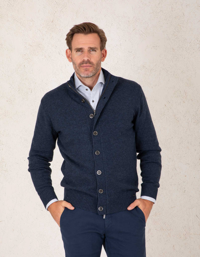 Gentiluomo cardigan blauw