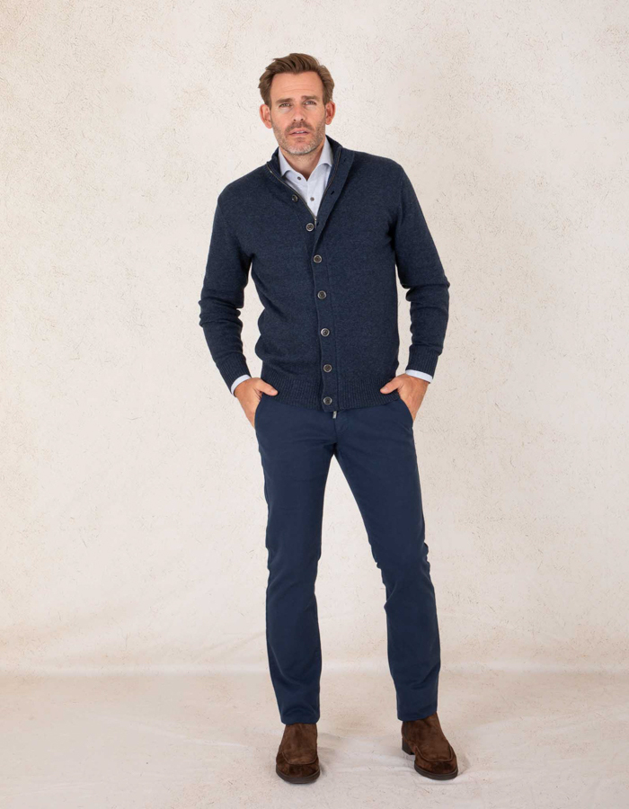 Gentiluomo cardigan blauw