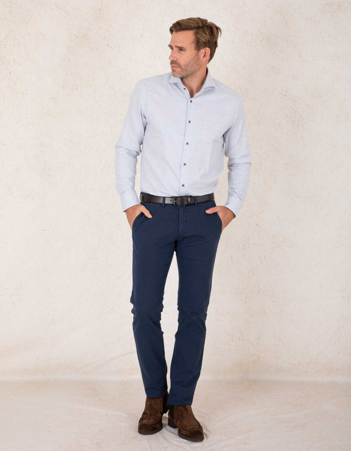 Gentiluomo slim fit hemd grijs